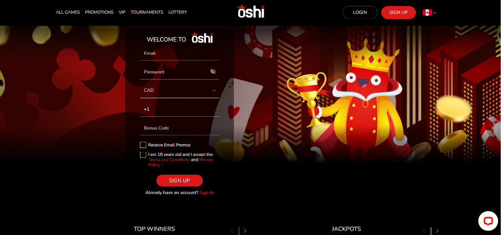 Oshi Casino Canada