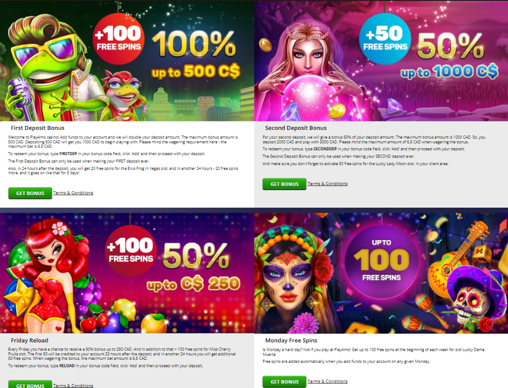 PlayAmo Casino promotions